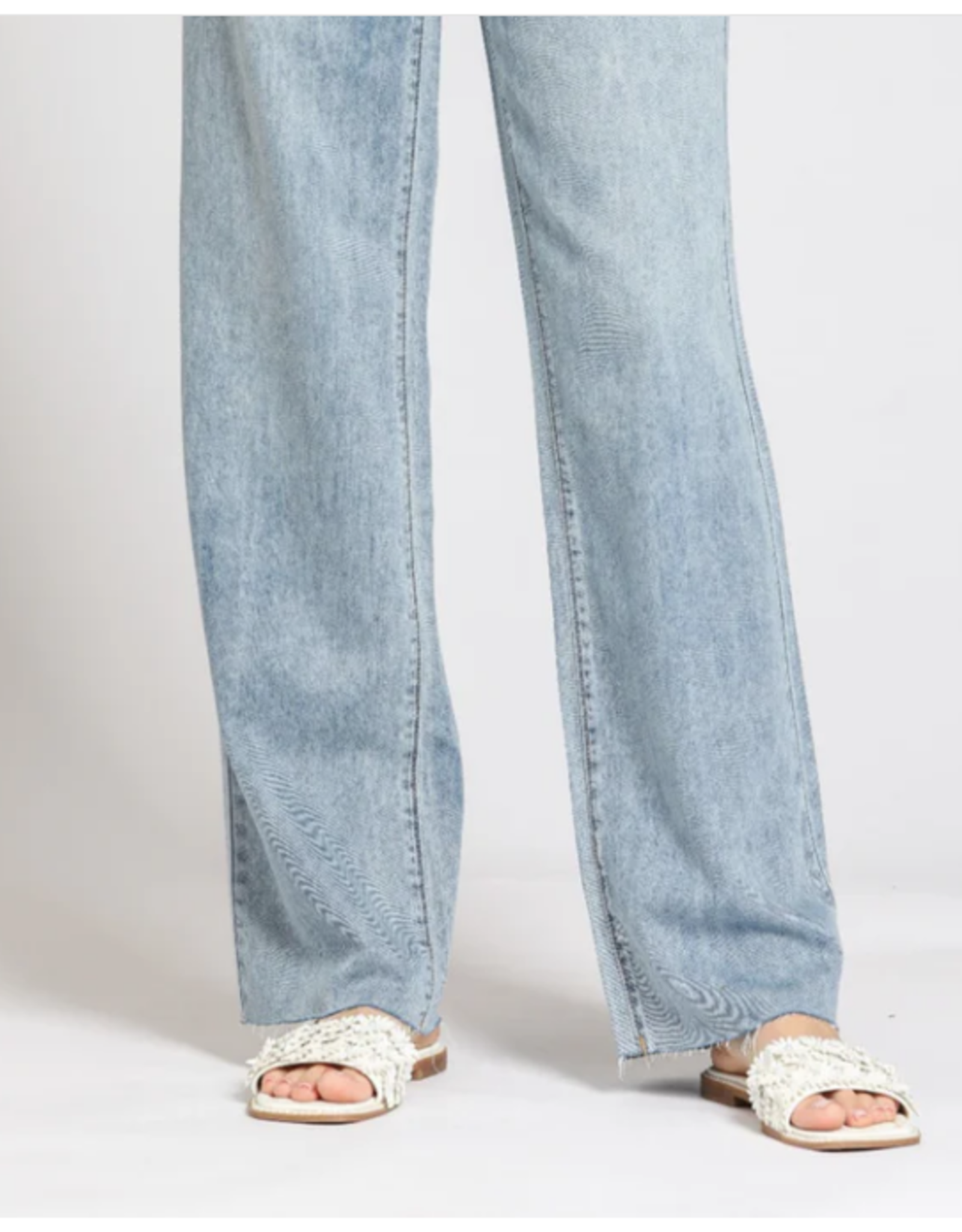 APNY APNY  Medium Indigo Feather Weight Wide Leg Jean CO