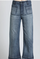 APNY APNY Indigo Cropped Wide Leg Pant W/Patch Pockets CL