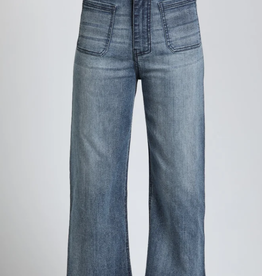 APNY APNY Indigo Cropped Wide Leg Pant W/Patch Pockets CL