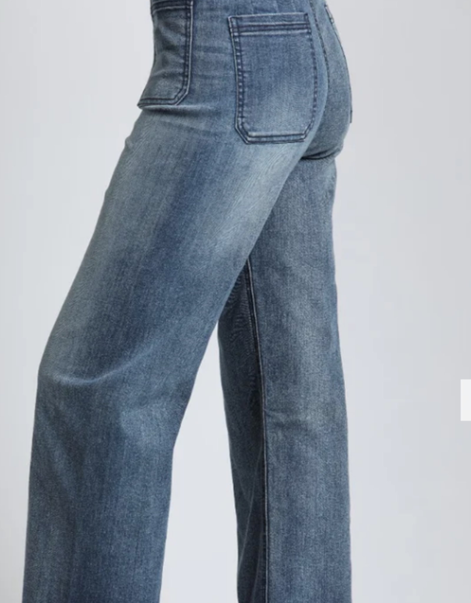 APNY APNY Indigo Cropped Wide Leg Pant W/Patch Pockets CL