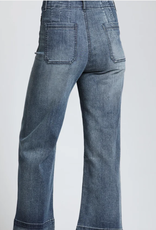 APNY APNY Indigo Cropped Wide Leg Pant W/Patch Pockets CL