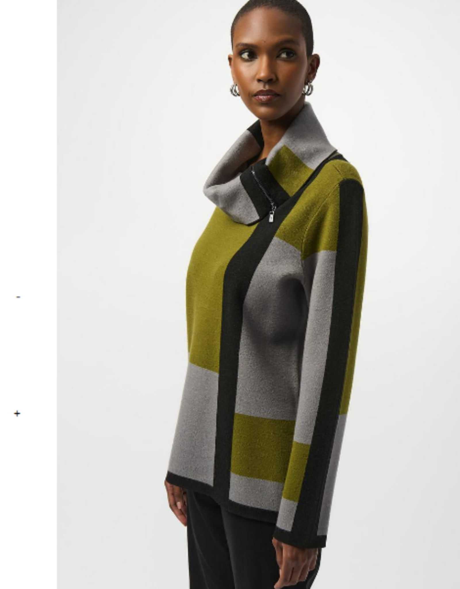 Joseph Ribkoff Joseph Ribkoff Jacquard Artichoke Color Blocked Sweater SA