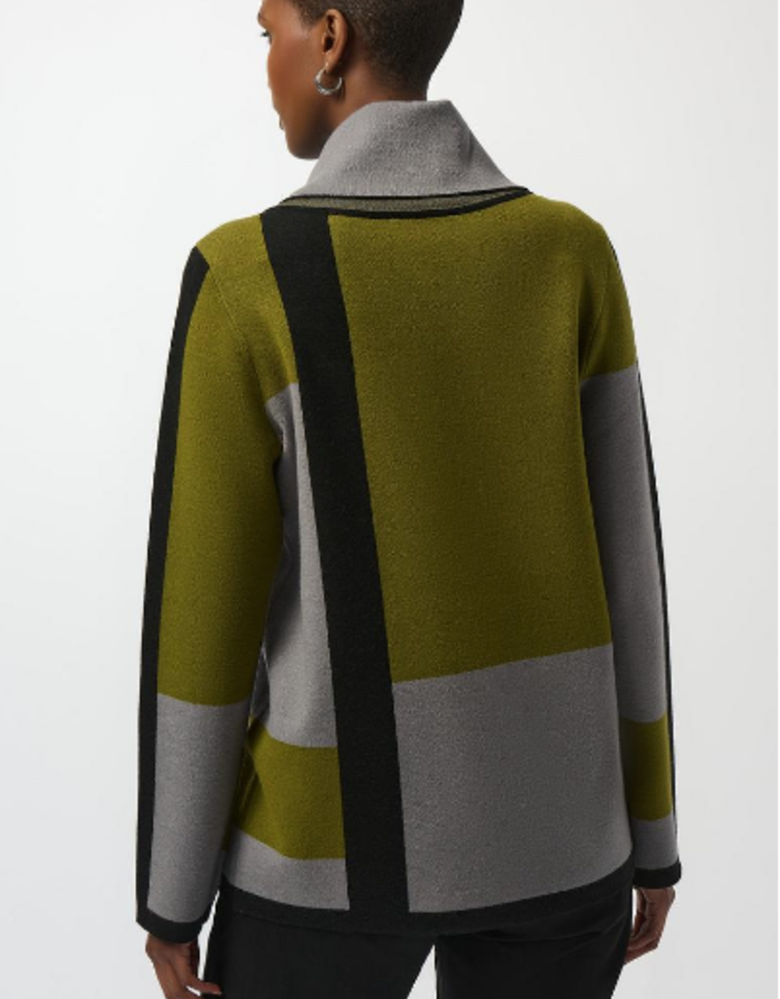 Joseph Ribkoff Joseph Ribkoff Jacquard Artichoke Color Blocked Sweater SA