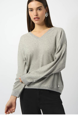 Joseph Ribkoff Joseph Ribkoff Grey  V-Neck L/S Pull Over Sweater OS
