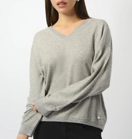 Joseph Ribkoff Joseph Ribkoff  Grey  V-Neck L/S Pull Over Sweater OS