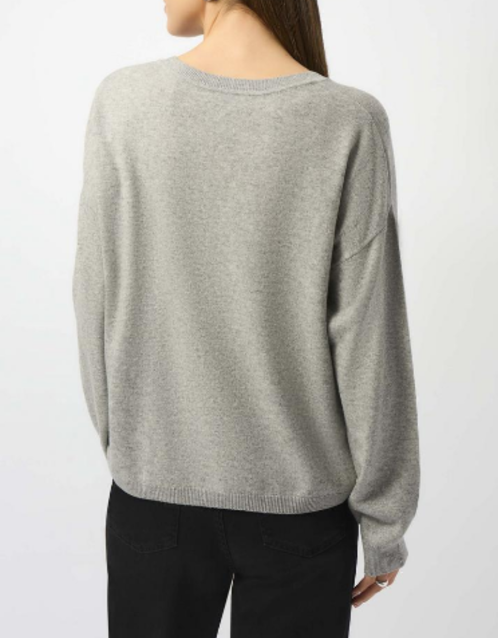 Joseph Ribkoff Joseph Ribkoff Grey  V-Neck L/S Pull Over Sweater OS