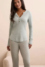 Tribal Tribal  H.Silverpine Henley Top W/Buttons