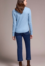 Tribal Tribal  H.Denim Henley Top W/Buttons