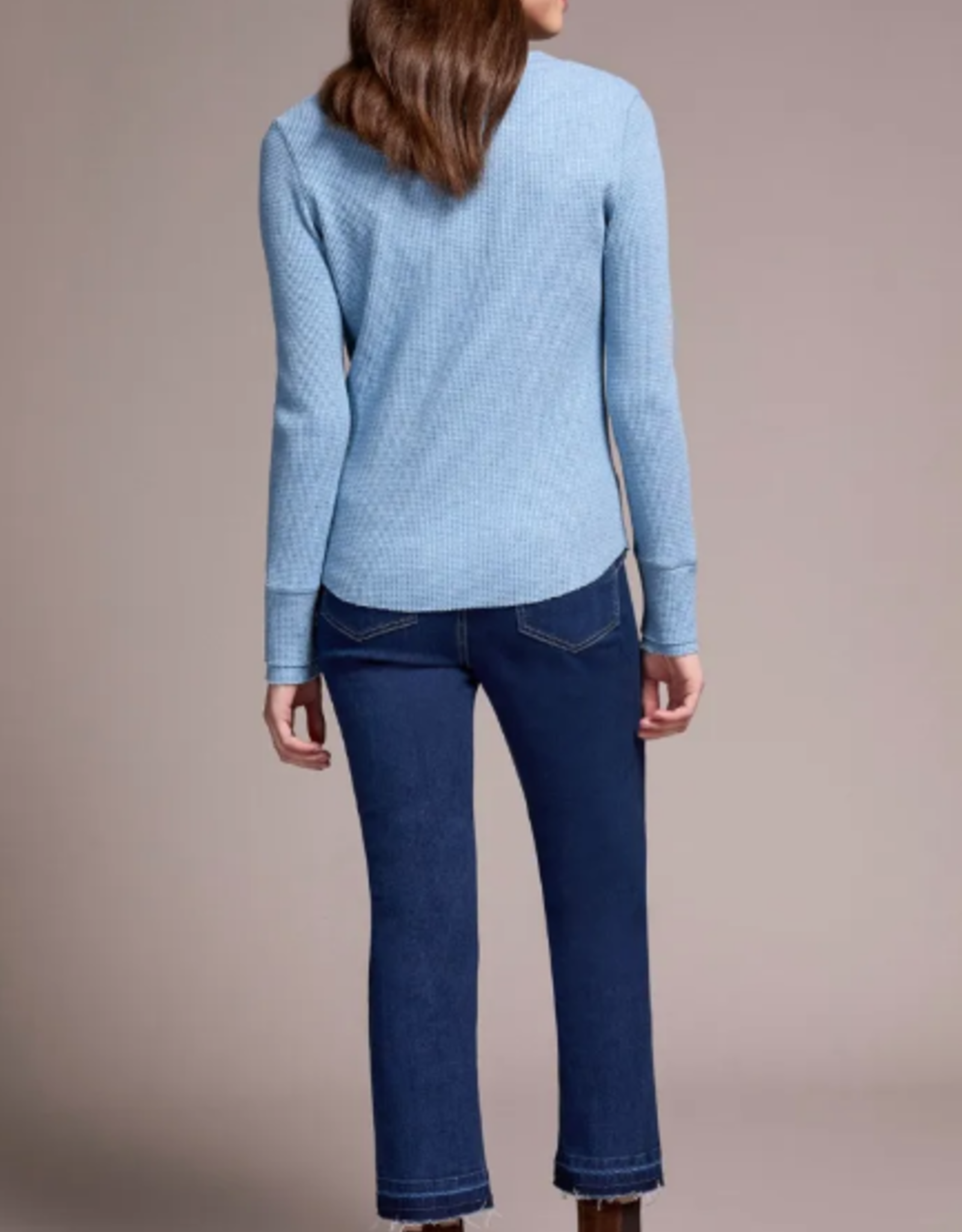 Tribal Tribal  H.Denim Henley Top W/Buttons