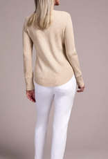 Tribal Tribal Oatmeal Henley Top W/Buttons