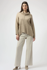 Joseph Ribkoff Joseph Ribkoff Oatmeal Knit Asymmetrical Pullover Sweater