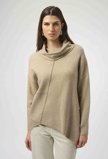 Joseph Ribkoff Joseph Ribkoff Oatmeal Knit Asymmetrical Pullover Sweater