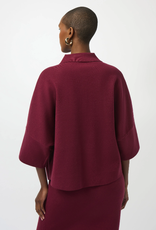Joseph Ribkoff Joseph Ribkoff Merlot Knit Boxy Pullover w/Polo Collar Sweater
