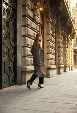 Joseph Ribkoff Joseph Ribkoff Camel/Multi Plaid Wool Blend Double-Faced Coat Joseph Ribkoff Joseph Ribkoff Camel/Multi Plaid Wool Blend Double-Faced Coat