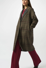 Joseph Ribkoff Joseph Ribkoff Camel/Multi Plaid Wool Blend Double-Faced Coat Joseph Ribkoff Joseph Ribkoff Camel/Multi Plaid Wool Blend Double-Faced Coat