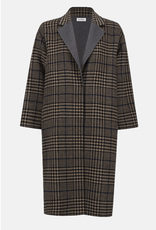 Joseph Ribkoff Joseph Ribkoff Camel/Multi Plaid Wool Blend Double-Faced Coat Joseph Ribkoff Joseph Ribkoff Camel/Multi Plaid Wool Blend Double-Faced Coat