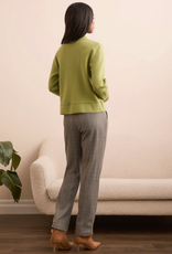 Tribal Tribal Wasabi Double Knit Collared Sweater Cardigan