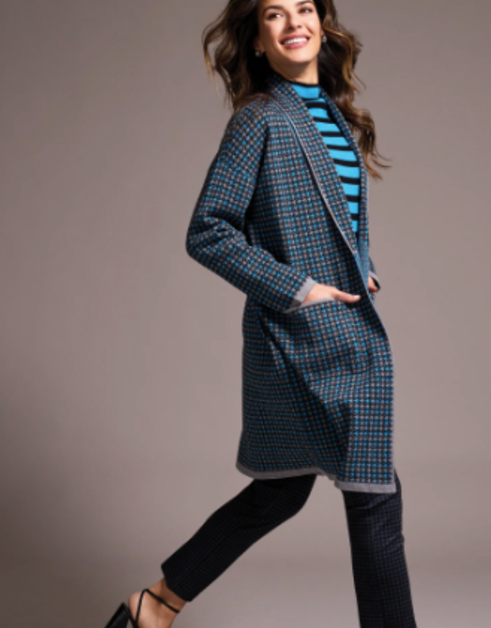 Tribal Tribal Charcoal L/S Coatigan W/Pockets HS