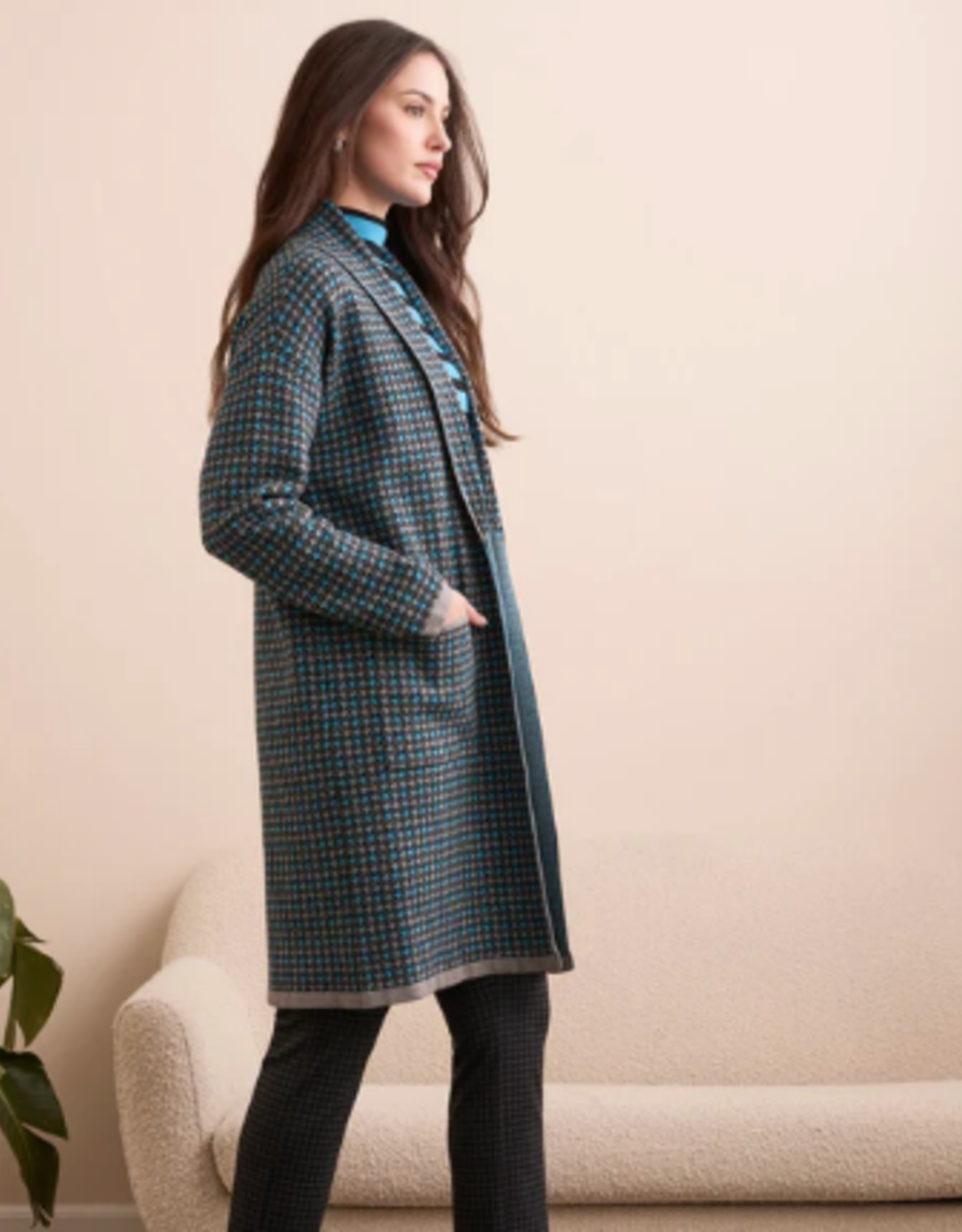 Tribal Tribal Charcoal L/S Coatigan W/Pockets HS