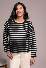 Tribal Tribal Black L/S Crew Neck Top W/Cuff AO