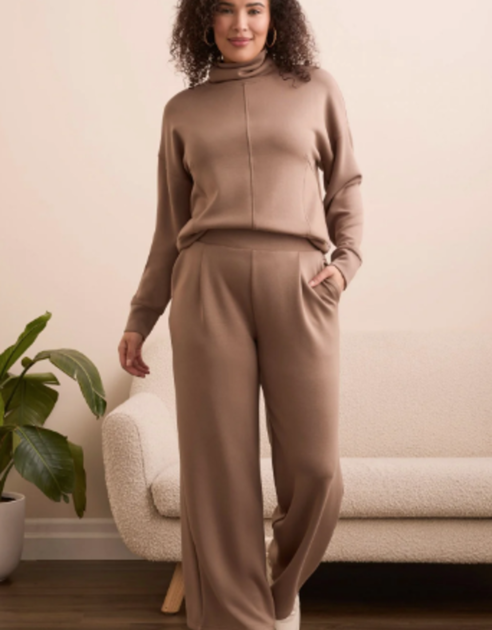 Tribal Tribal Fossil Pull On Pant W/Pockets AS