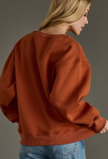 Panache Apparel Panache CL-SW-622 Rust Hello Fall Sweatshirt LK