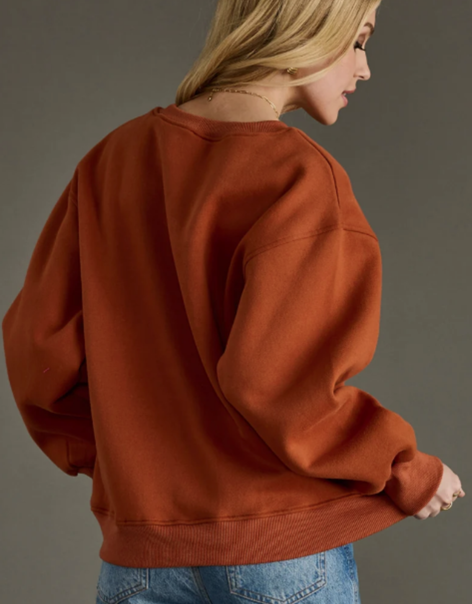 Panache Apparel Panache CL-SW-622 Rust Hello Fall Sweatshirt LK