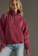 Panache Apparel Panache  Burgandy 1/4 Zip Sweatshirt LH