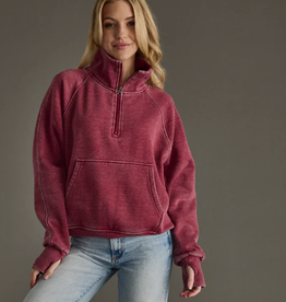 Panache Apparel Panache Burgandy 1/4 Zip Sweatshirt LH