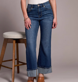 Tribal Tribal Antiqueblue Brooke Palazzo Jeans W/Cuffs CC