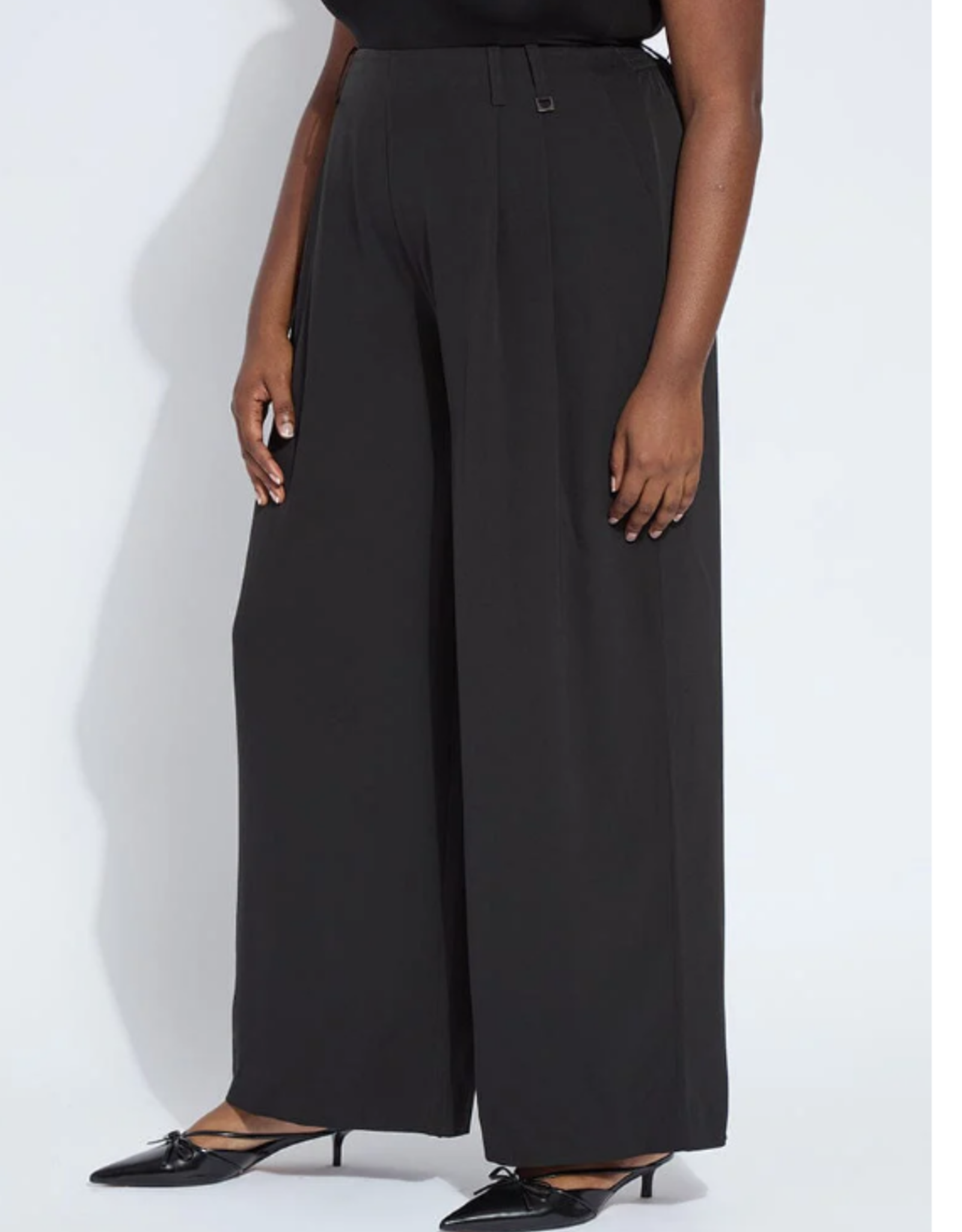 Lysse Lysse Black Pull-On Darcy Pleated Wide Leg Pant