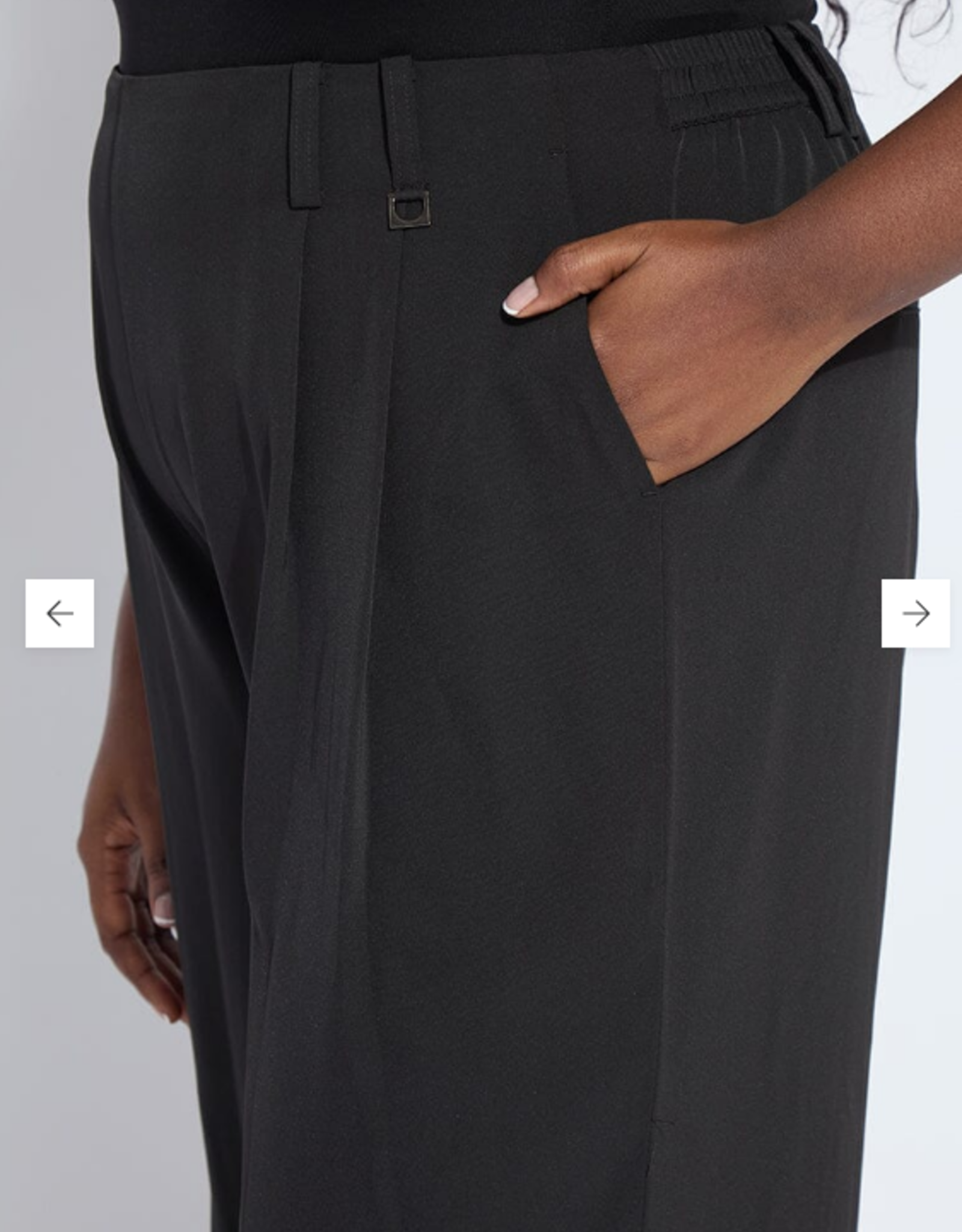 Lysse Lysse Black Pull-On Darcy Pleated Wide Leg Pant