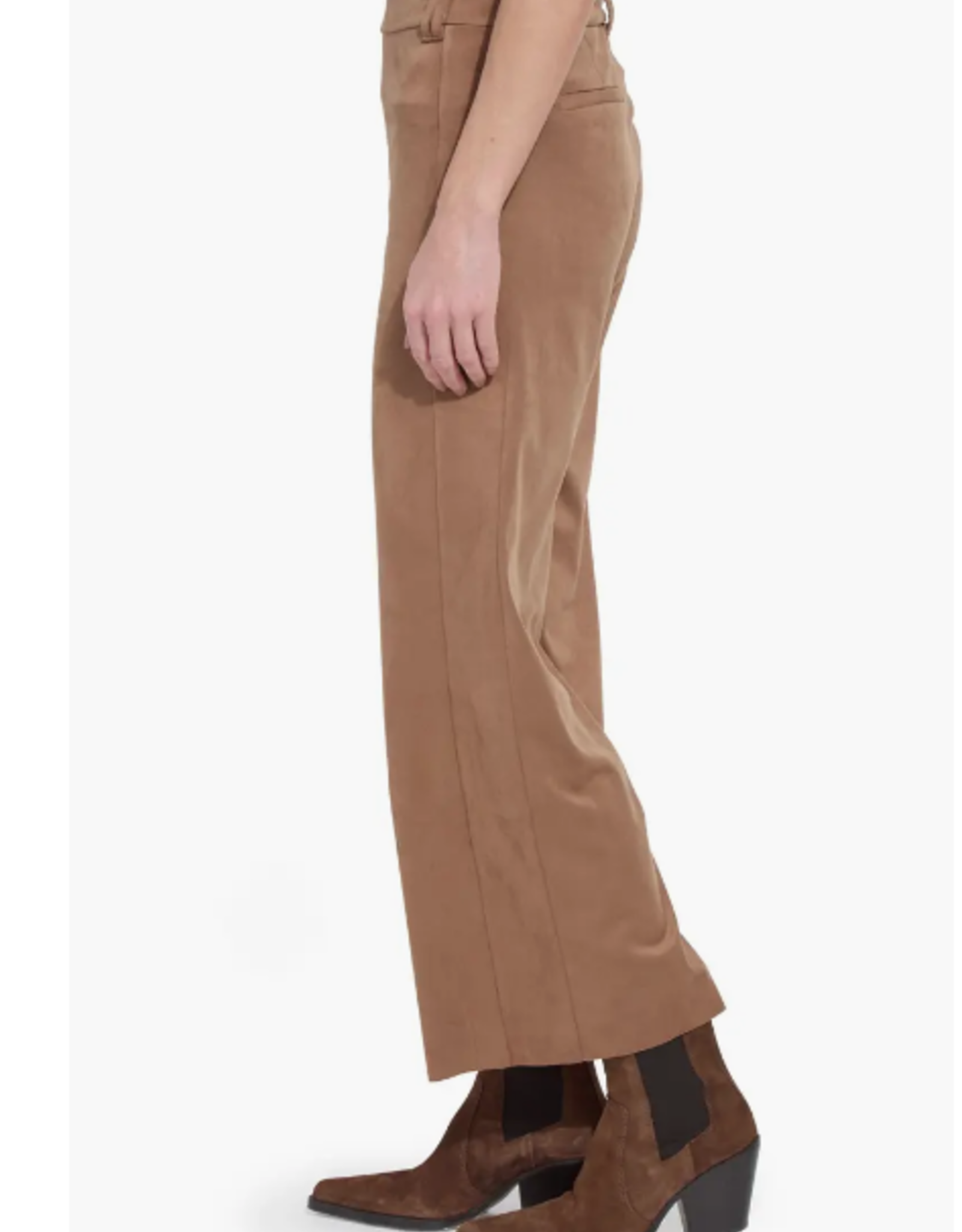 Lysse Lysse Camel Vionette Vegan Suede Wide Leg Pant