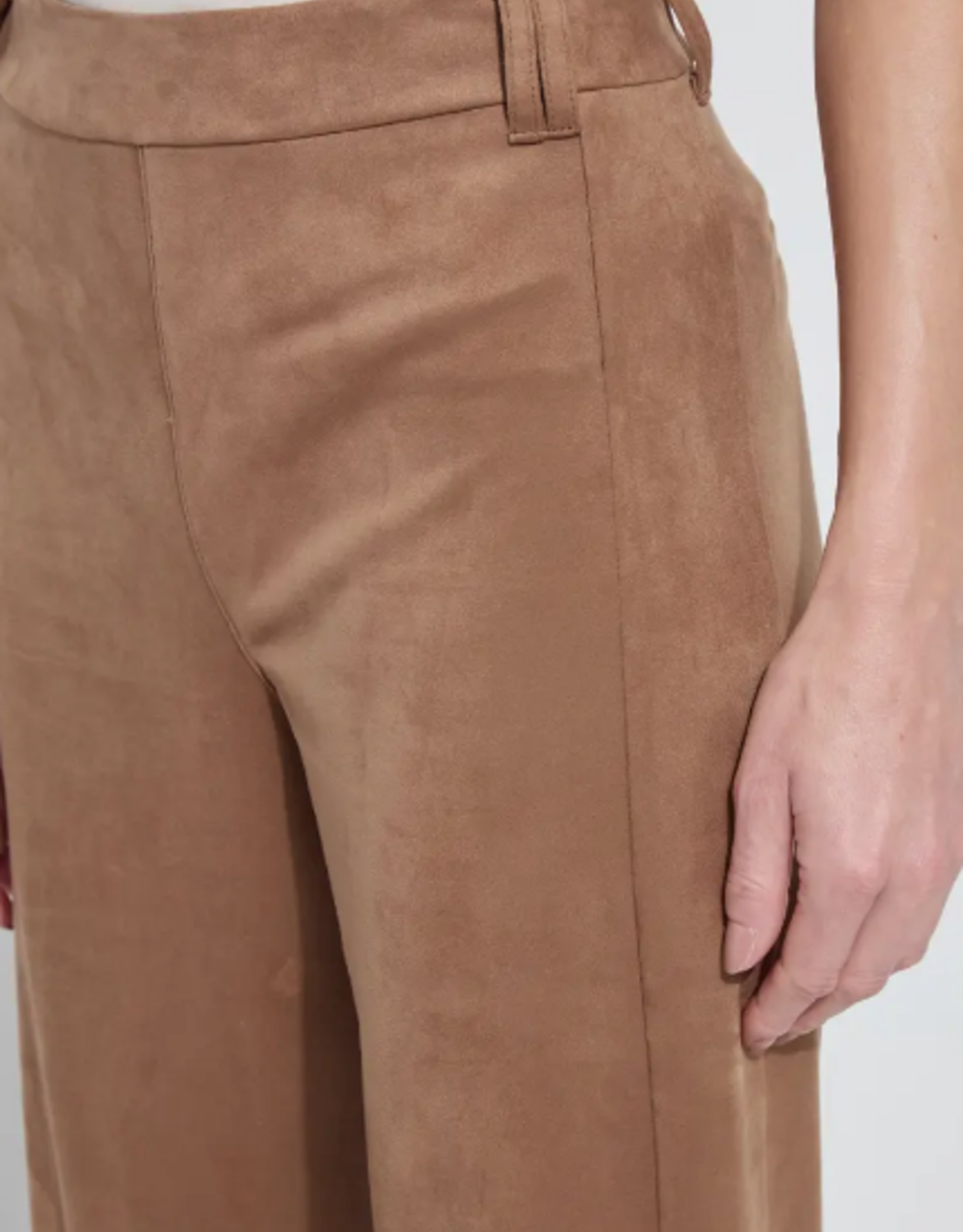Lysse Lysse Camel Vionette Vegan Suede Wide Leg Pant