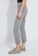 Lysse Lysse Antique Wash Dark Grey Pull-On Boyfriend Denim Pant