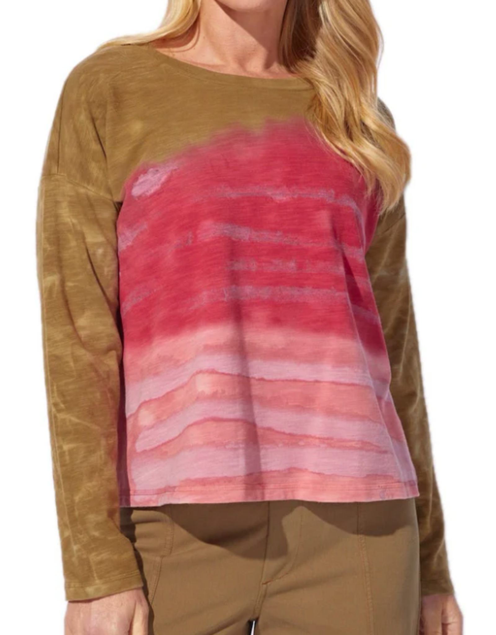 Escape Escape Rose River Modal Spandex Sunset Pullover AH