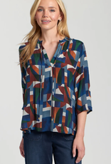 APNY APNY Navy Multi V Neck W/Tassel AS