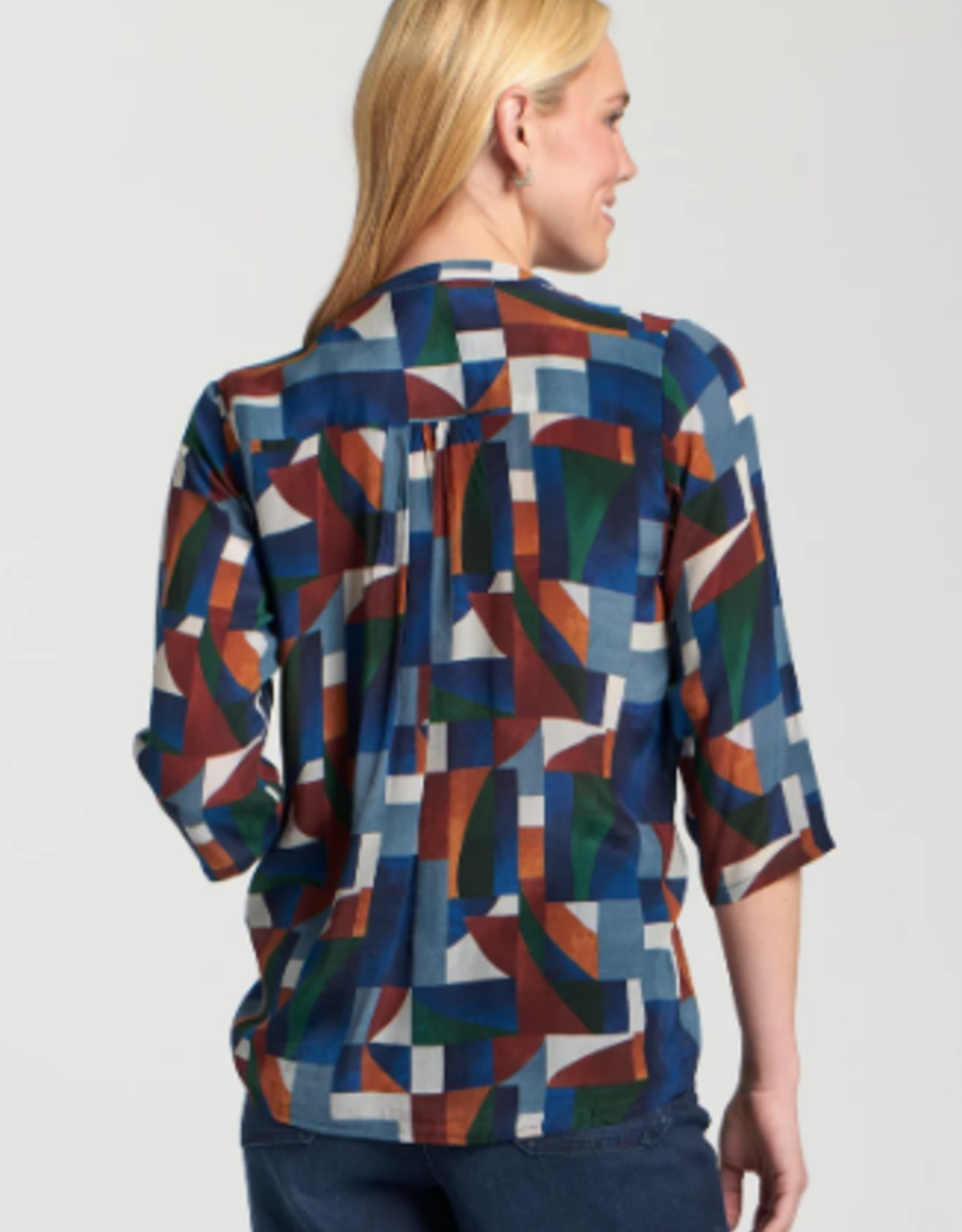 APNY APNY Navy Multi V Neck W/Tassel AS