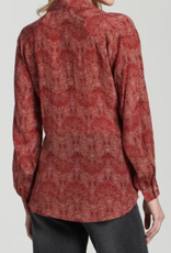 APNY APNY Terracotta Half-Placket Pullover Blouse CL