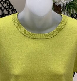 Metric Knits Metric Olive Green/Black Crewneck L/S High-low PO W/Contrast Color Sides AS