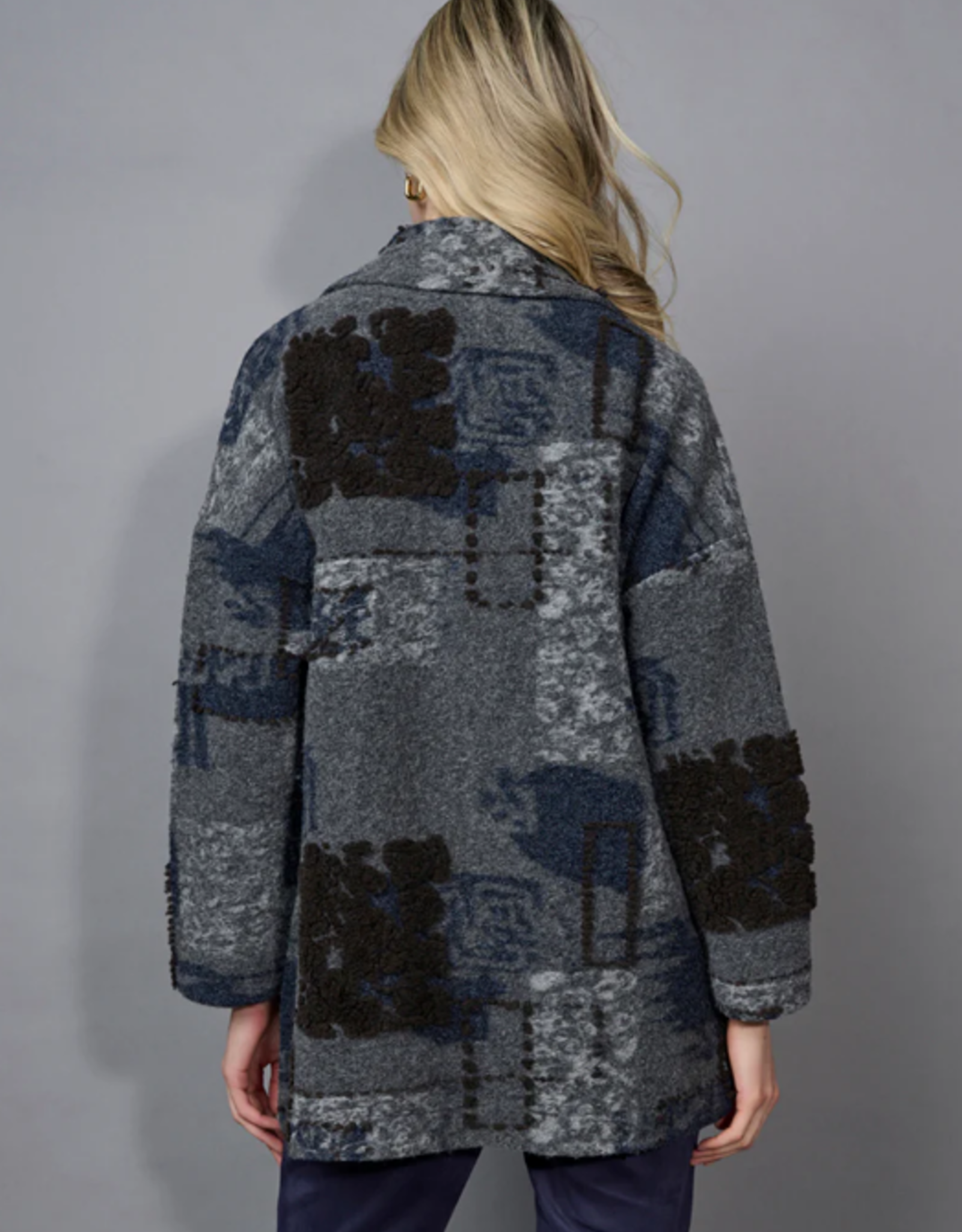 Picadilly Picadilly Blue/Grey Textured Jacket