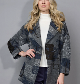 Picadilly Picadilly Blue/Grey Textured Jacket