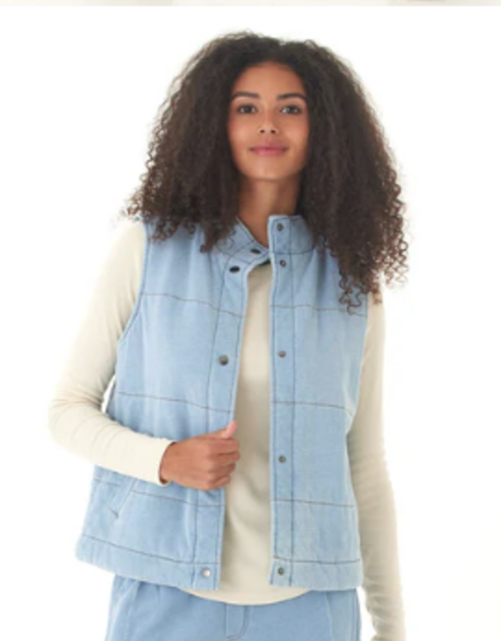 Threads 4 Thought Threads 4 Thought Lightwash Malia Demin Terry Puffer Vest