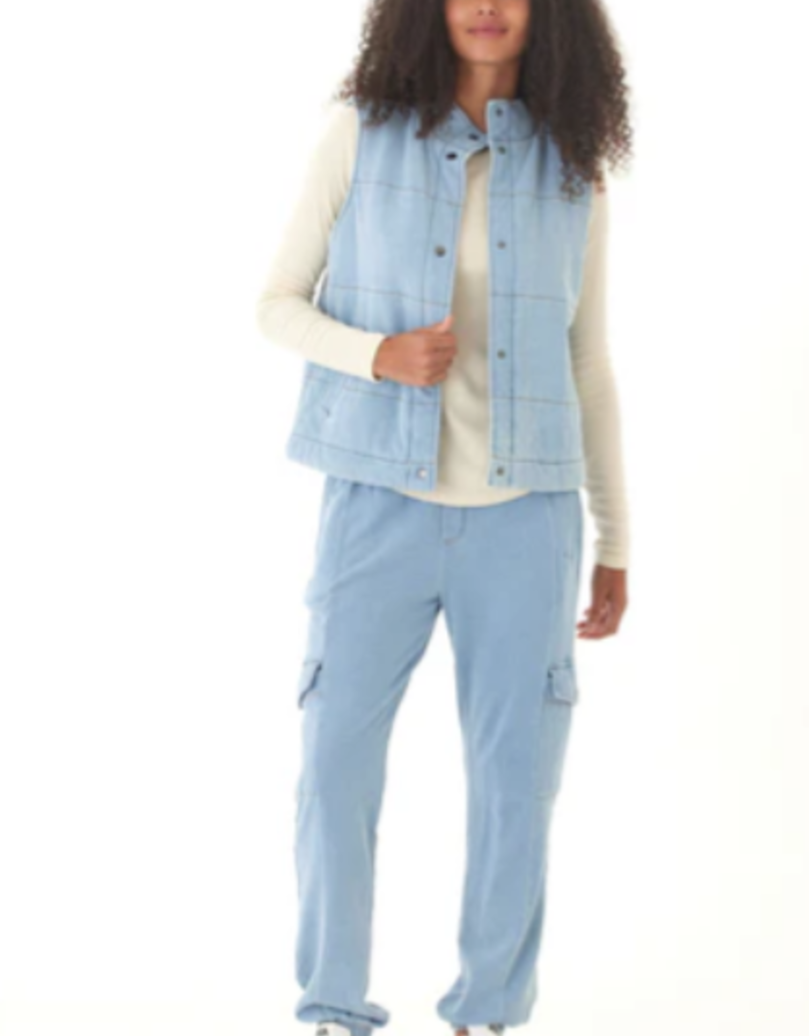 Threads 4 Thought Threads 4 Thought Lightwash Malia Demin Terry Puffer Vest