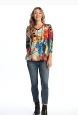 Jess & Jane Jess & Jane Vogue Multi V-Neck Top