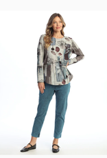 Jess & Jane Jess & Jane Multi Aurelia Side-Slit Tunic Top W/Front Seam