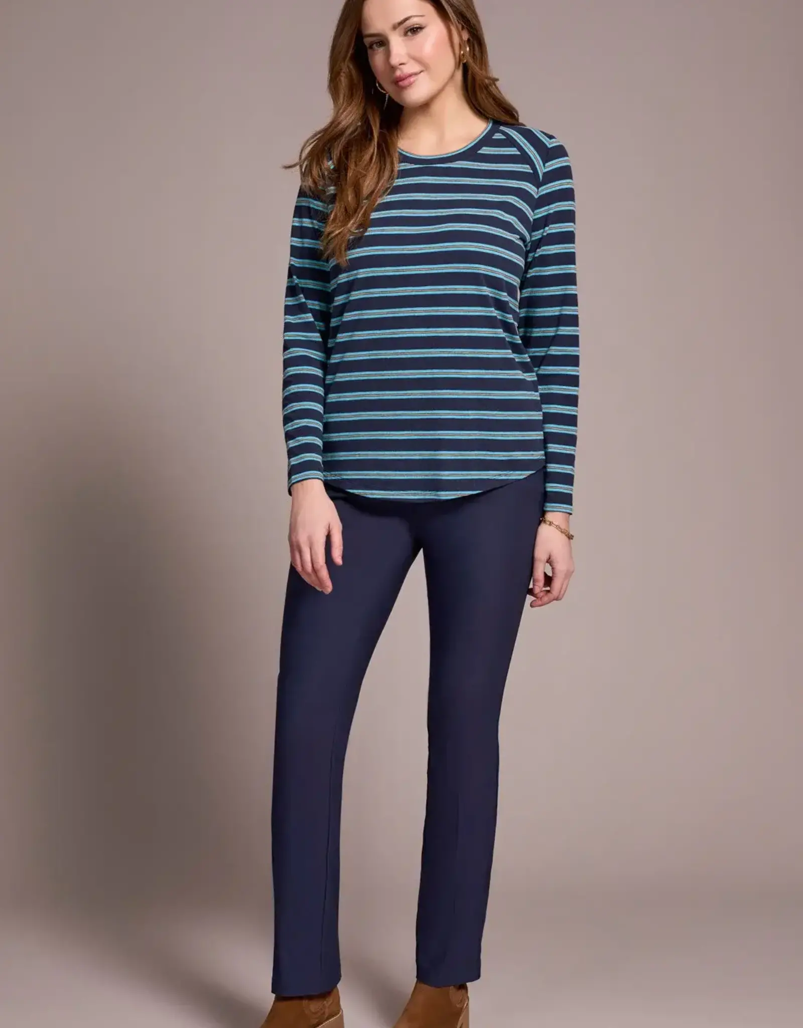 Tribal Tribal Sapphire L/S Crew Neck Top AC