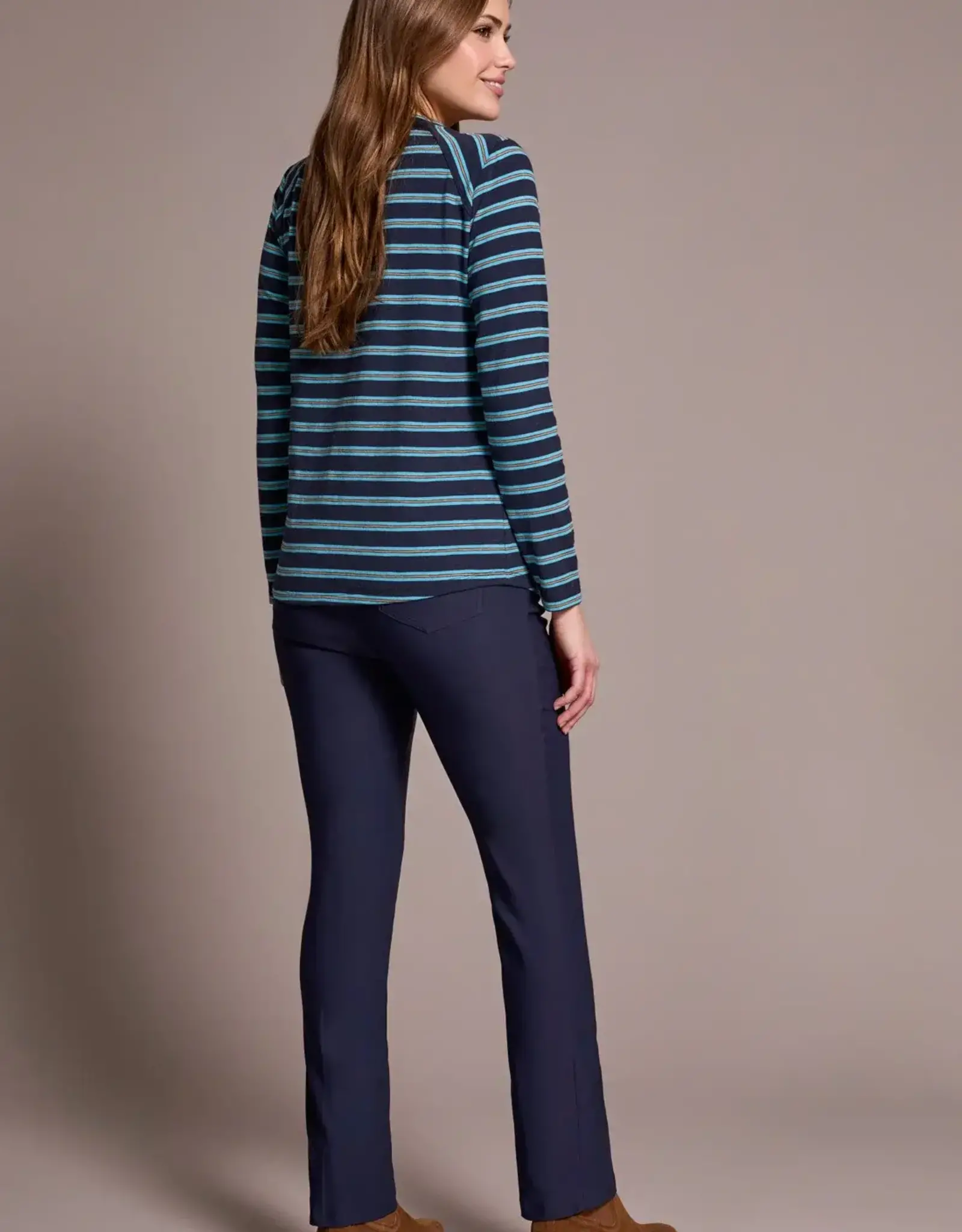 Tribal Tribal Sapphire L/S Crew Neck Top AC
