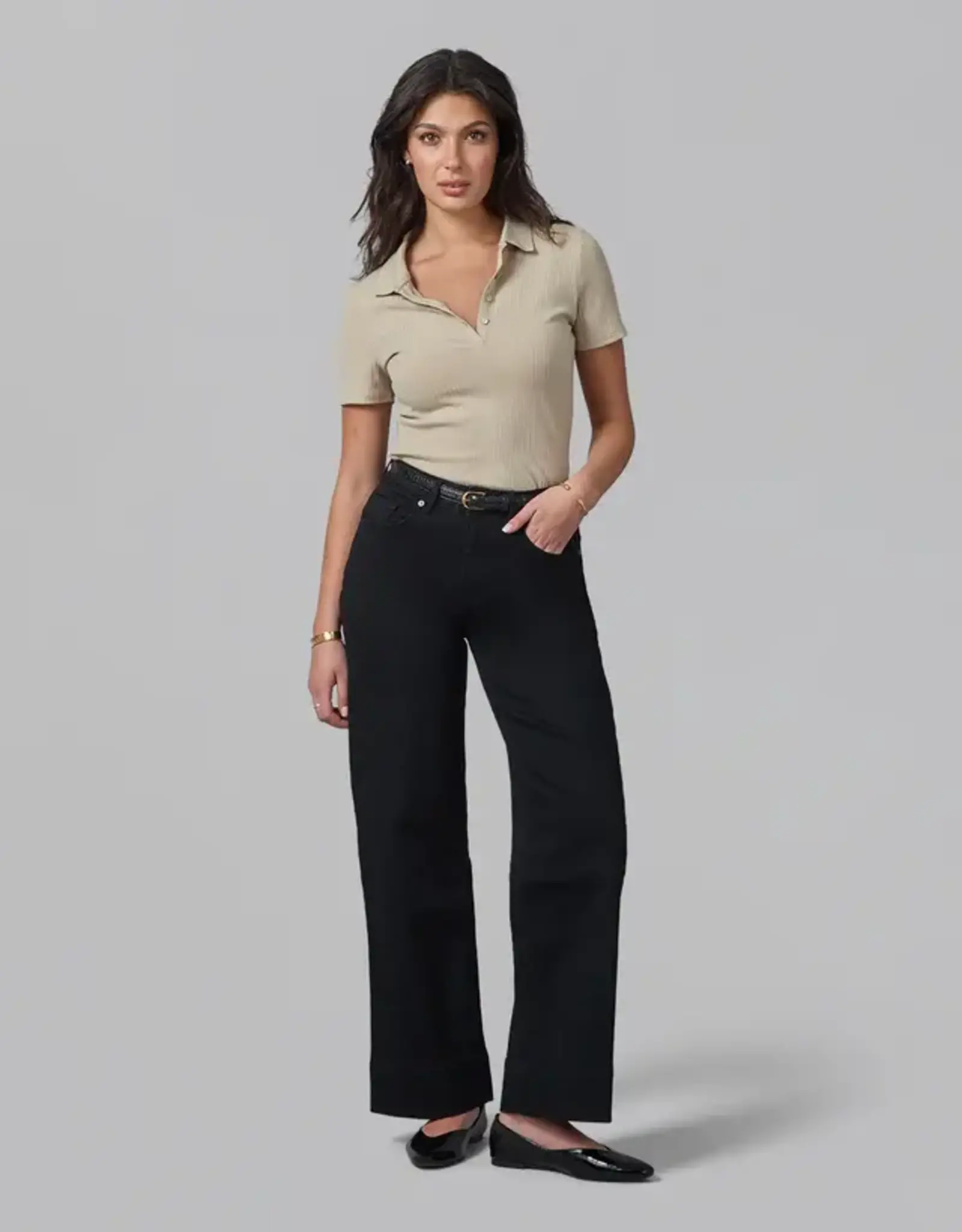 Lola Jeans Lola Colette Black High Rise Wide Leg Jean 31" HE