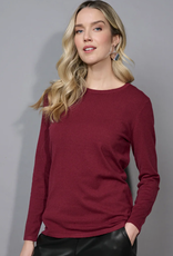 Picadilly Picadilly  Bordeaux L/S Crew Neck Top LH